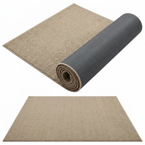 Luul Home Non Slip Solid Beige 9x12
