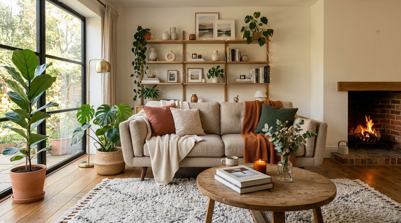 Luul Home area rug in a cozy modern living room